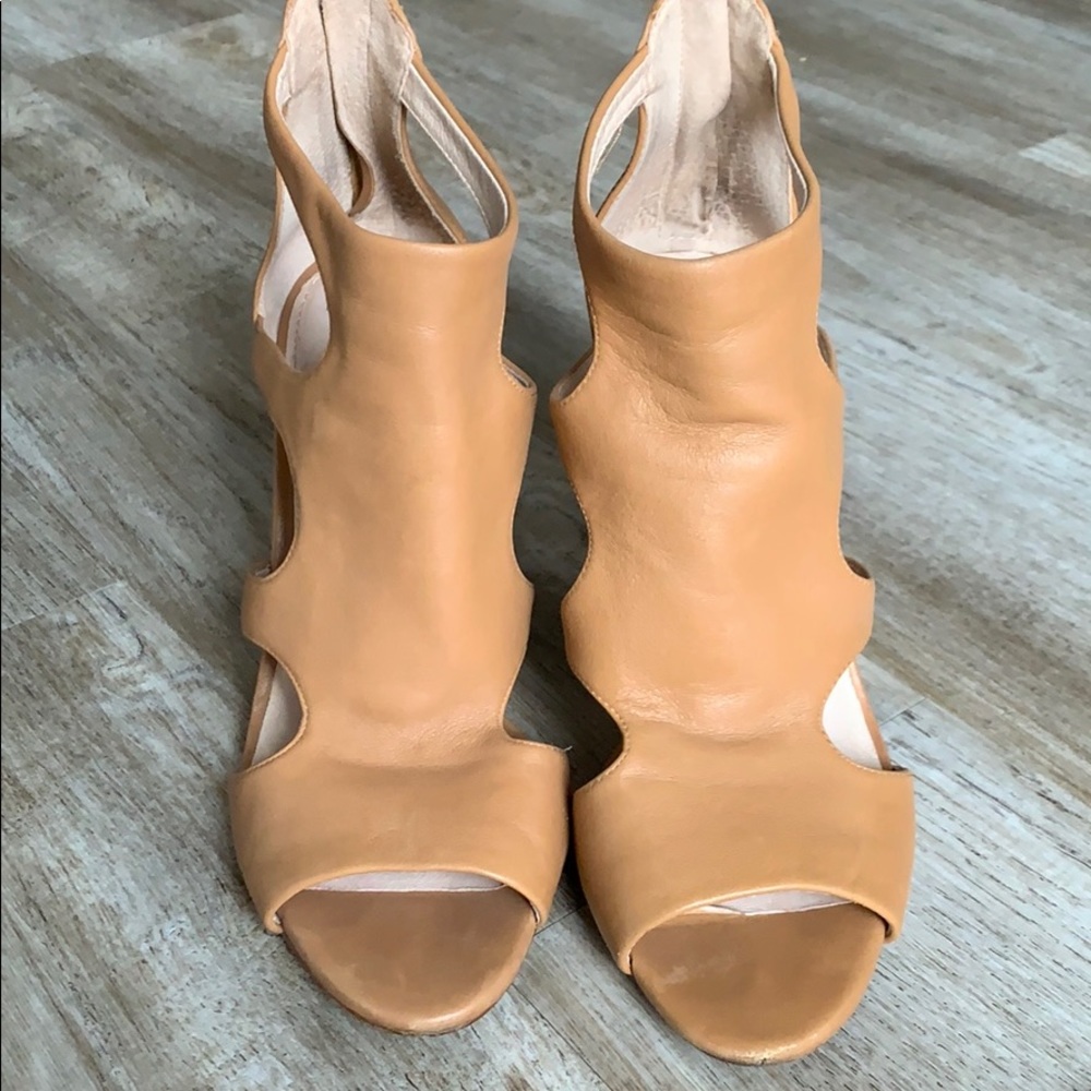 Tan cutout louise et cie heels